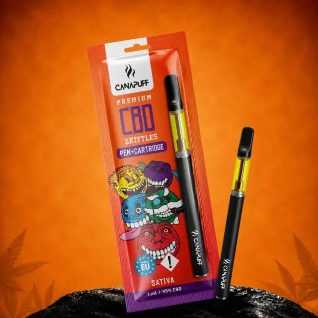 Canapuff CBD Zkittles 95% vape penn tropisk frukt