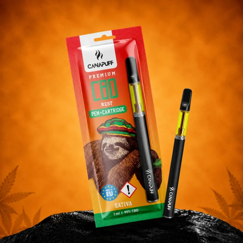 Canapuff CBD Rest 95% vape penn myk blomst