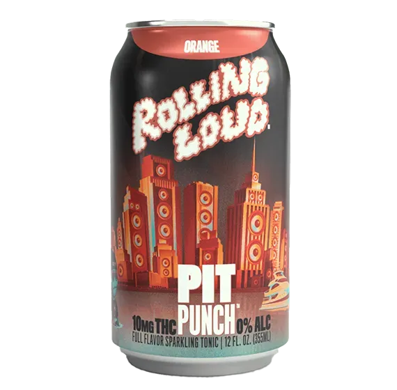Cheech & Chong Pit Punch Orange Soda THC-brus 4-pk 40mg sitrus