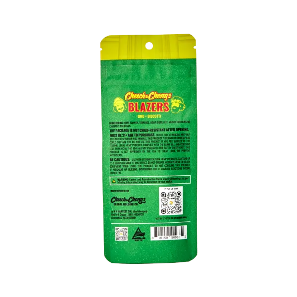 Cheech & Chong Blazers prerolls GMO Biscotti 2-pak 2 g