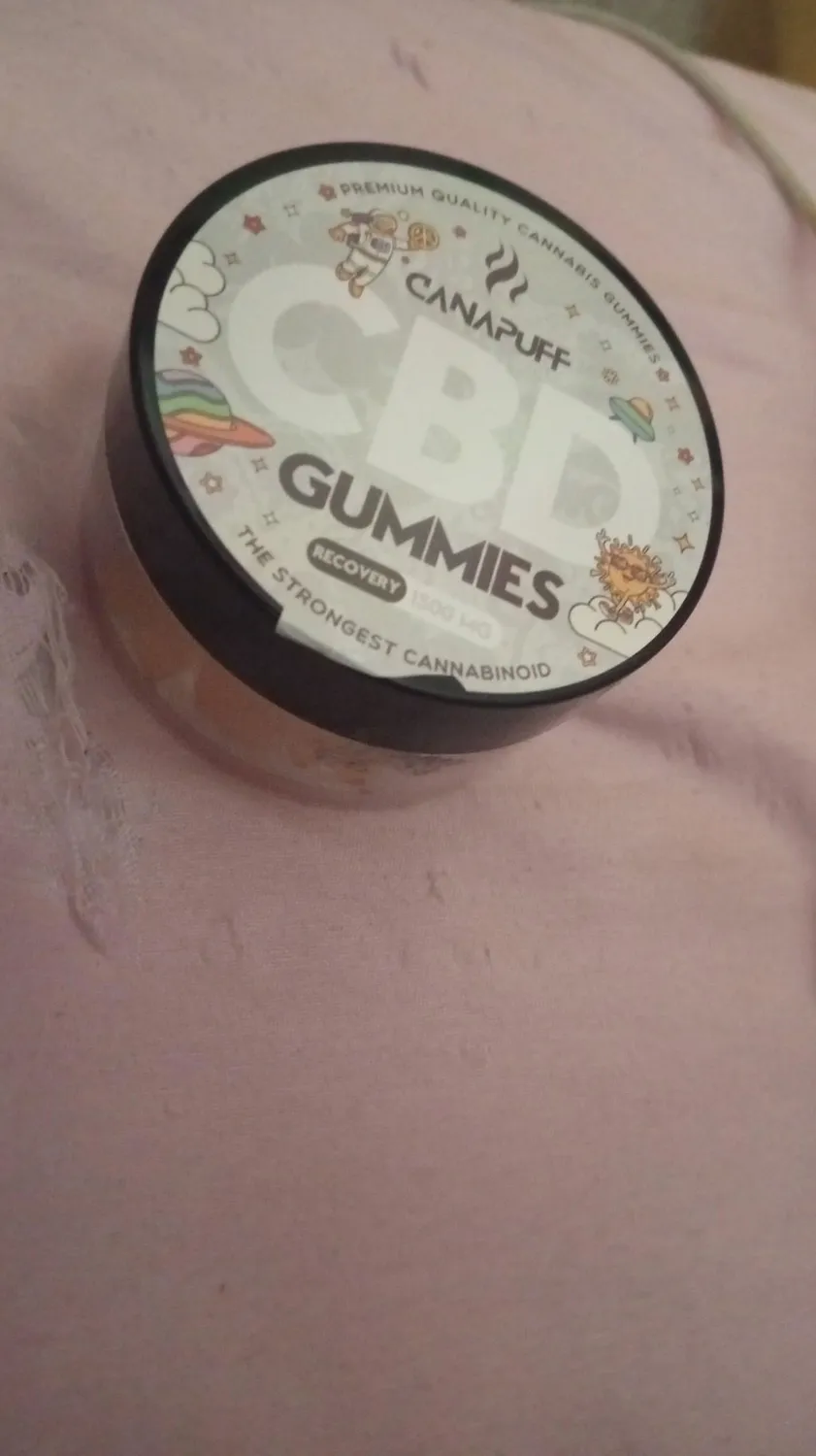 Canapuff CBD Gummies Green Apple vingummi 1 stk syrlig
