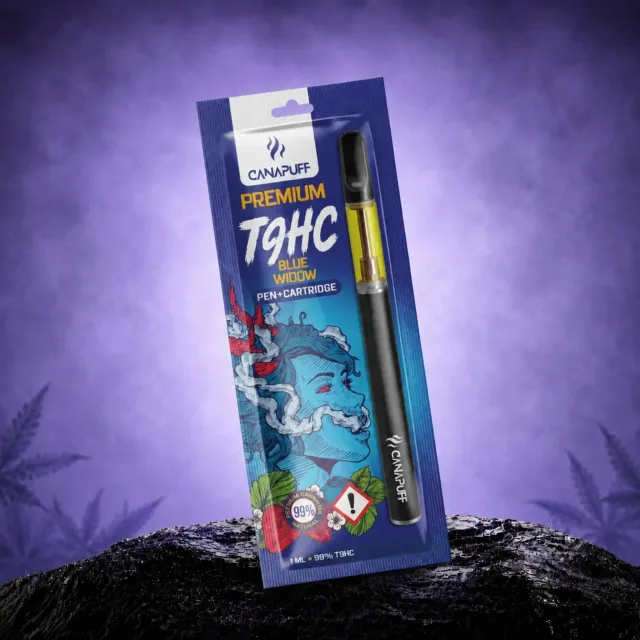 Canapuff T9HC Blue Widow vapepenn med patron 99%