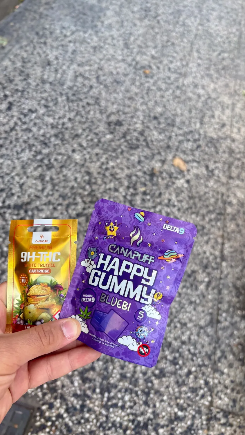 Canapuff Happy Gummy Bluebi vingummi 1 stk Delta 9