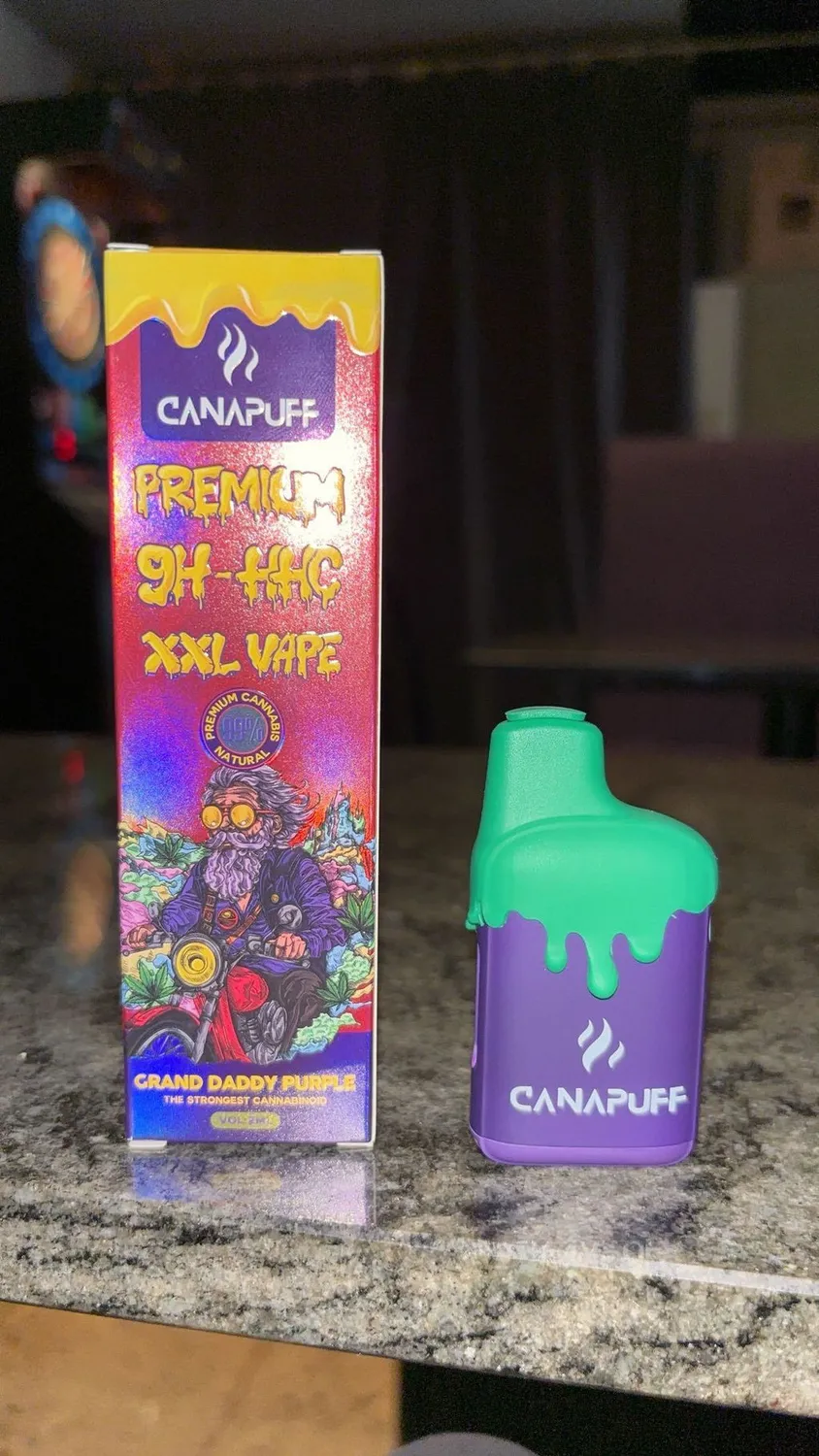 CANAPUFF Grand Daddy Purple 9H-HHC vape 2ml bær