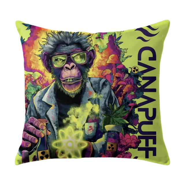 Canapuff Atomic Monkey pute 40x40 cm sateng
