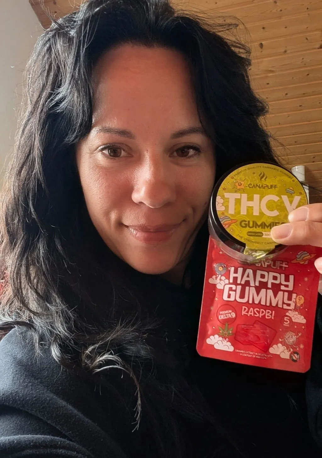 CanaPuff THCv Gummies grønt eple 10 stk syrlig