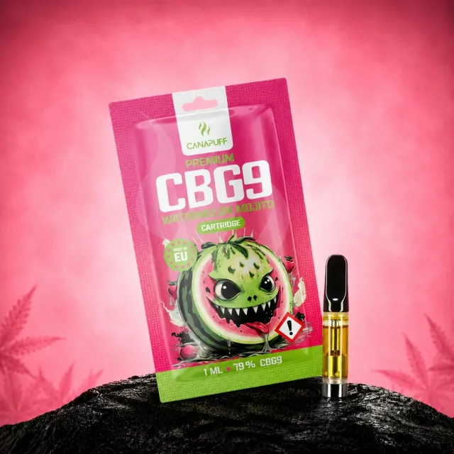 Canapuff CBG9 Watermelon Mojito vapepatron 79%