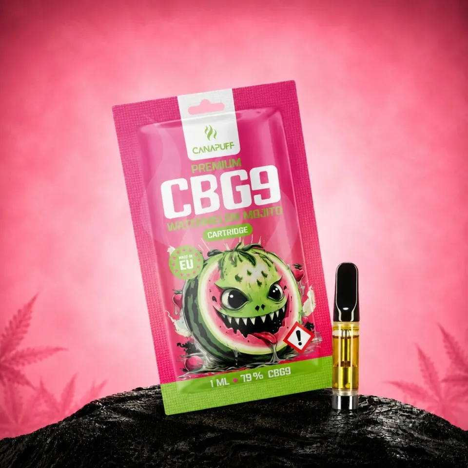 Canapuff CBG9 Watermelon Mojito vapepatron 79%
