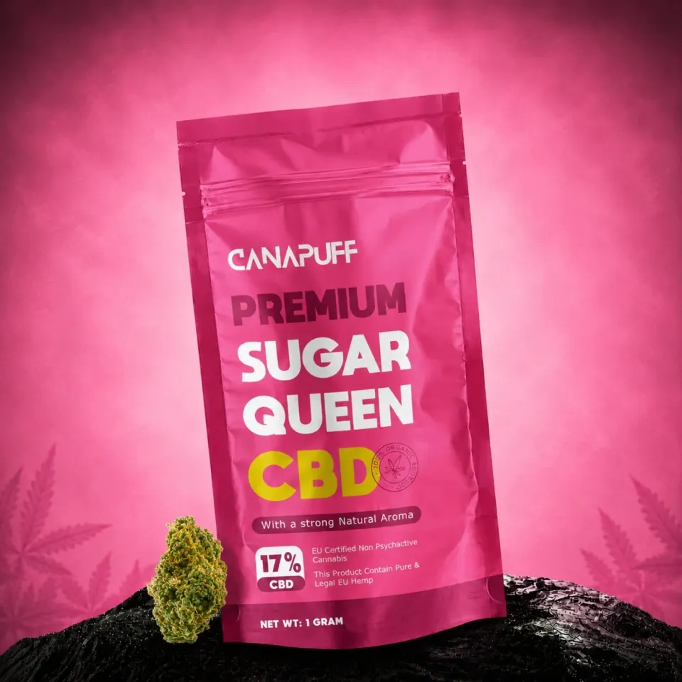 Canapuff Sugar Queen 17% CBD-blomst 1g søt