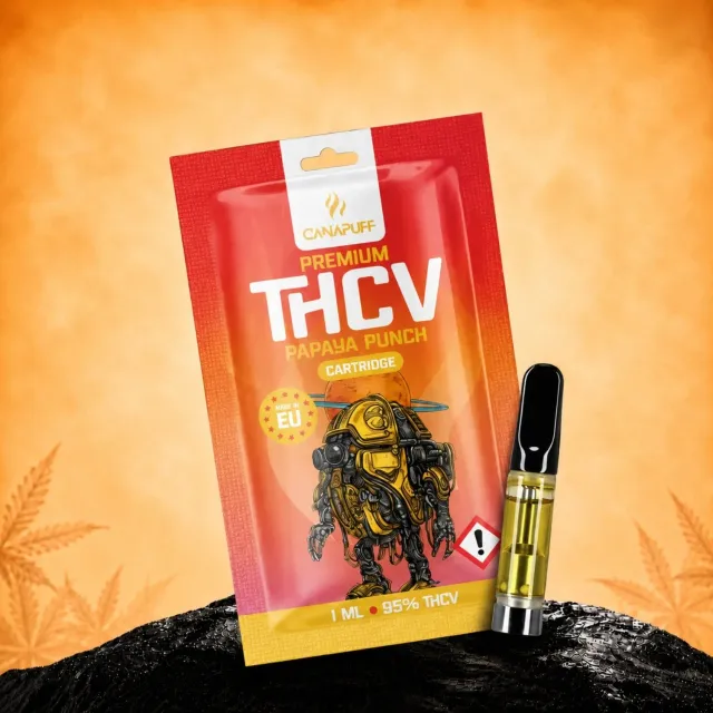 CANAPUFF Papaya Punch THCv vape patron 0,5 ml 95%