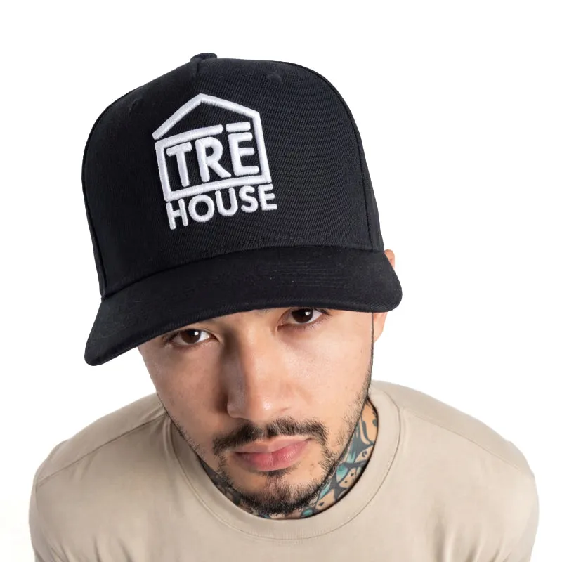 TRE HOUSE Classic Logo Snapback caps svart justerbar