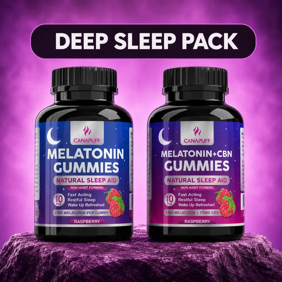 Canapuff Deep Sleep Pack gummies bringebær 20 stk