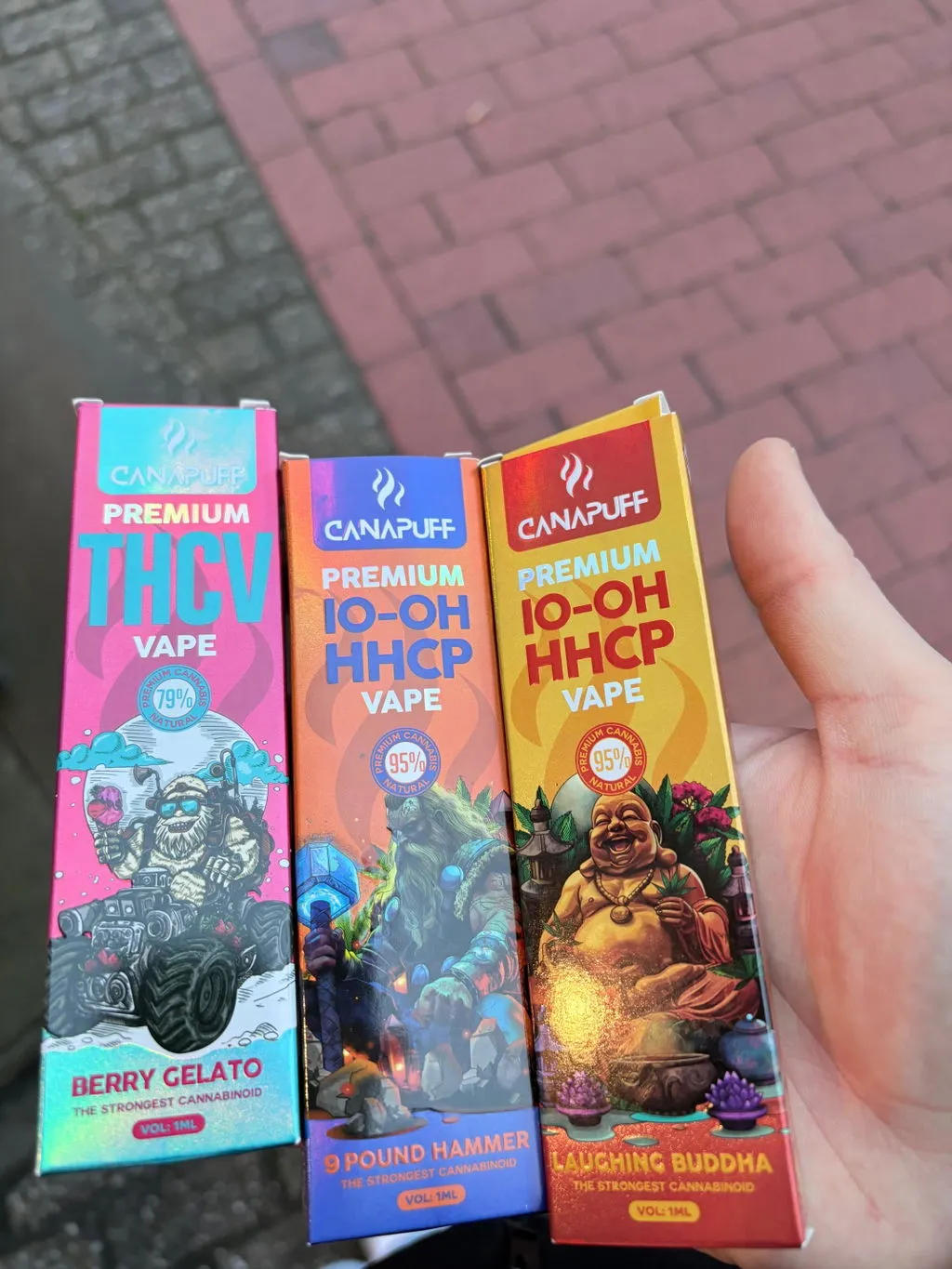 Canapuff THCv Berry Gelato 79% vape 1 ml bær