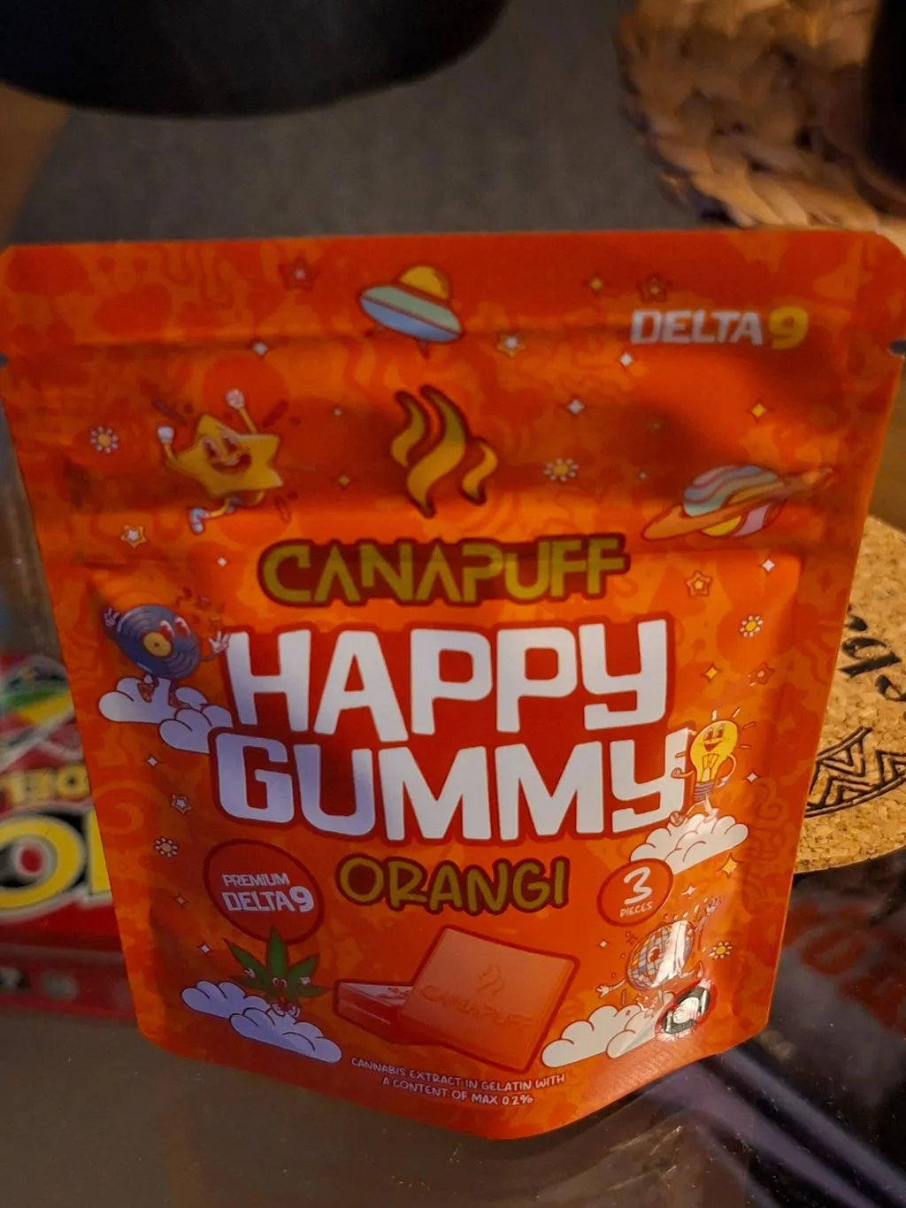 Canapuff Happy Orangi Delta 9 vingummi appelsin 1 stk