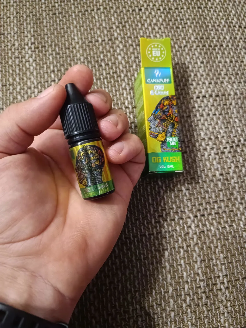 CanaPuff CBN Liquid Papaya Punch e-væske 1500 mg tropisk