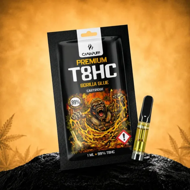 Canapuff T8HC Gorilla Glue patron 99% jordaktig