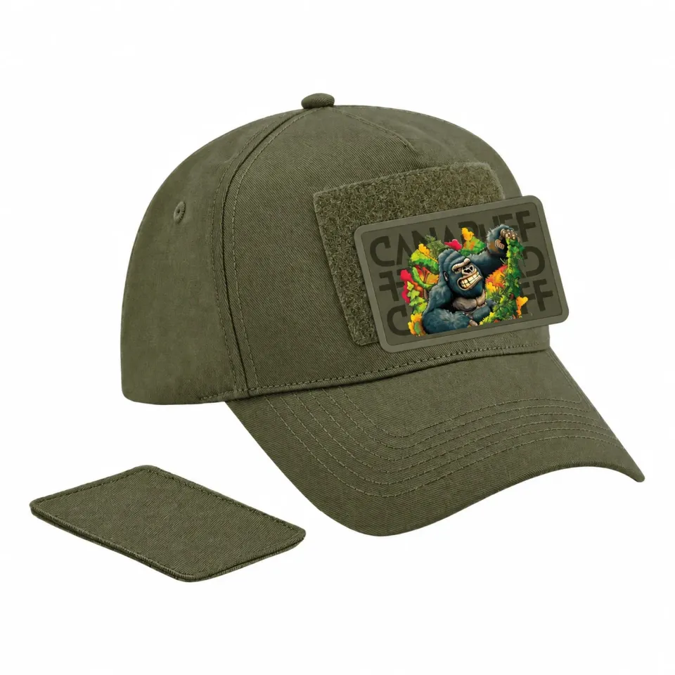 Canapuff Jungle Gorilla caps grønn bomull
