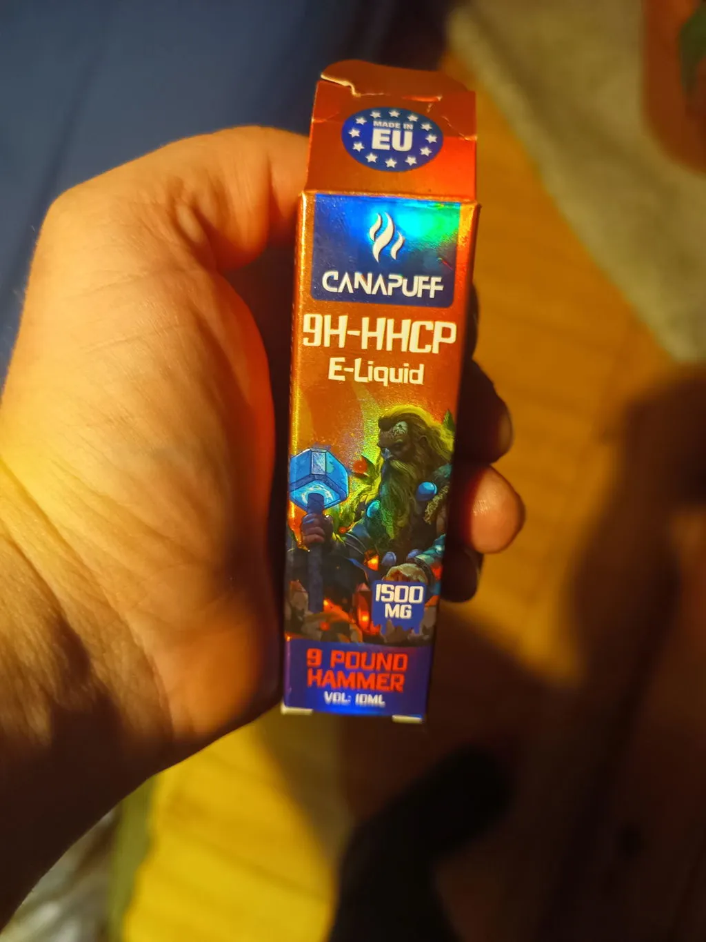 Canapuff 9 Pound Hammer 9H-HHCP væske 10ml 1500mg jordaktig