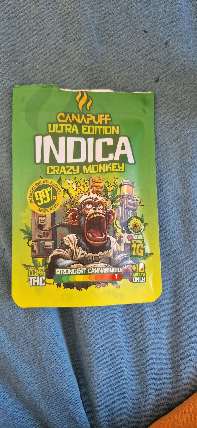 Canapuff Ultra Edition Crazy Monkey indica blomster 1 g 99%