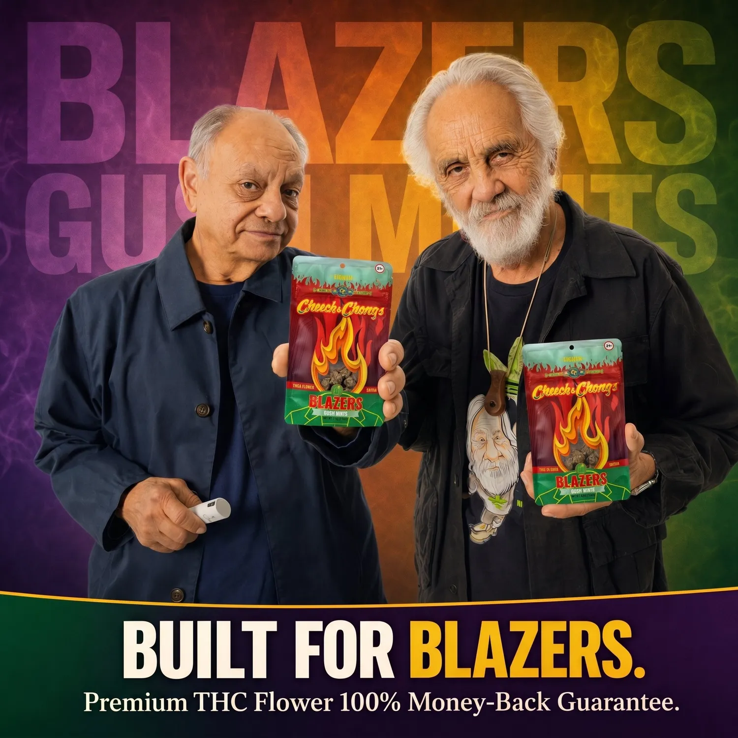 Cheech & Chong Blazers Gush Mints THCa blomst 3,5 g premium