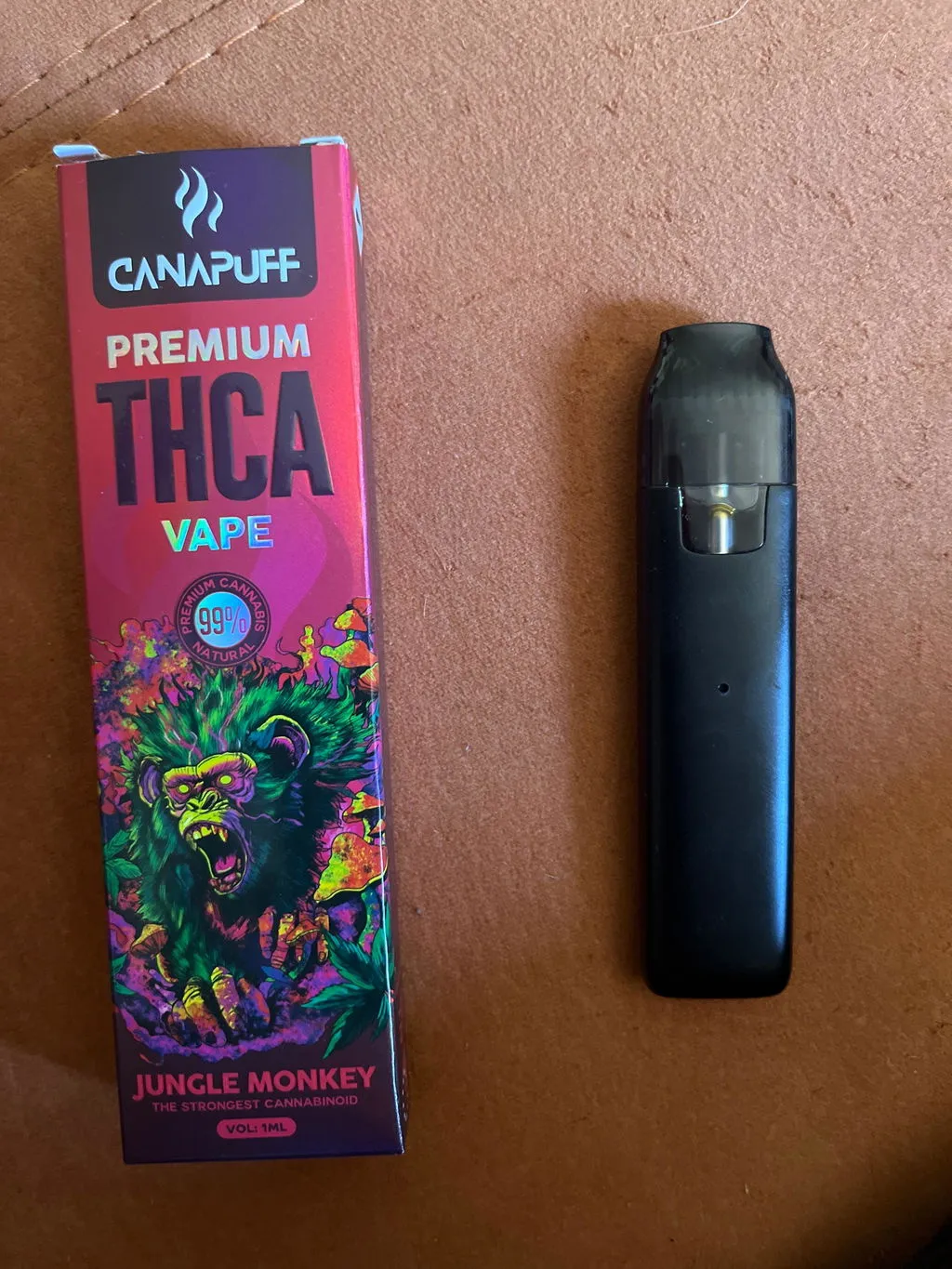 Canapuff Jungle Monkey THCA vape 1ml jordaktig