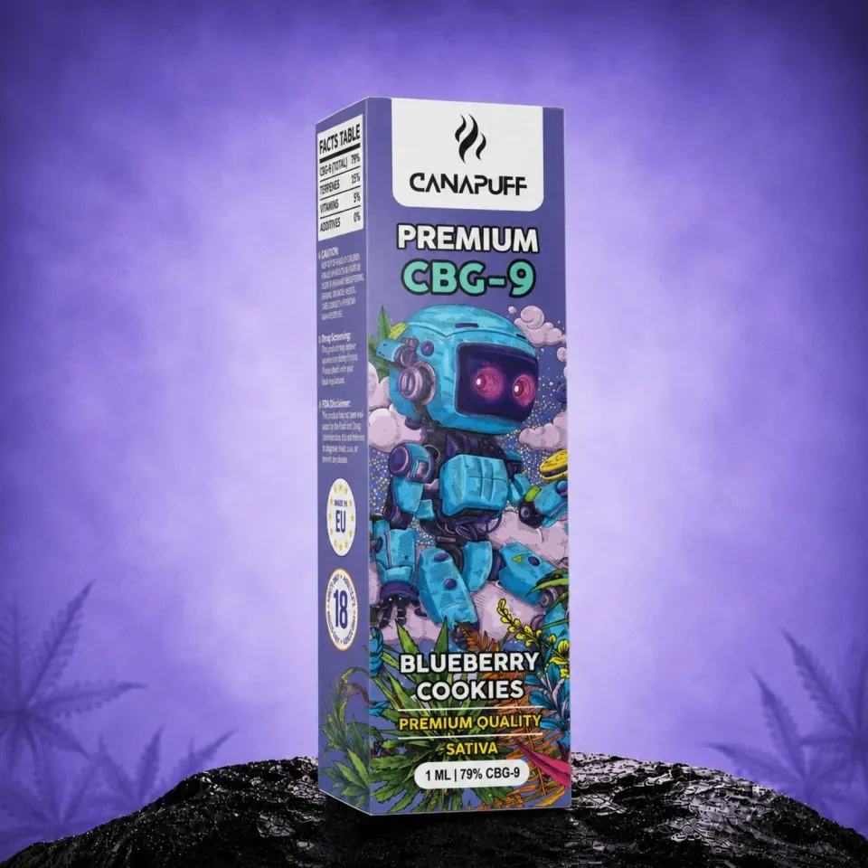 Canapuff CBG9 Blueberry Cookie vape 1 ml 79%