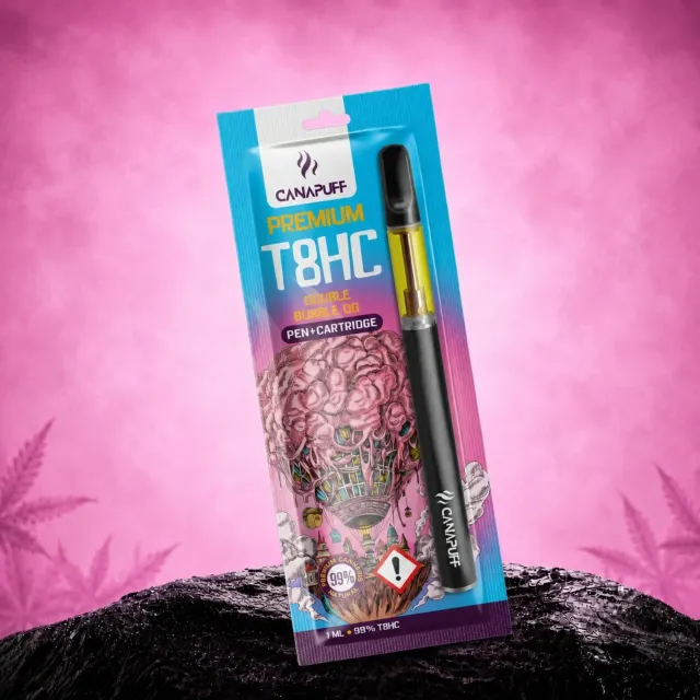 Canapuff T8HC Pen+Patron vapepenn Double Bubble søt tyggegummi