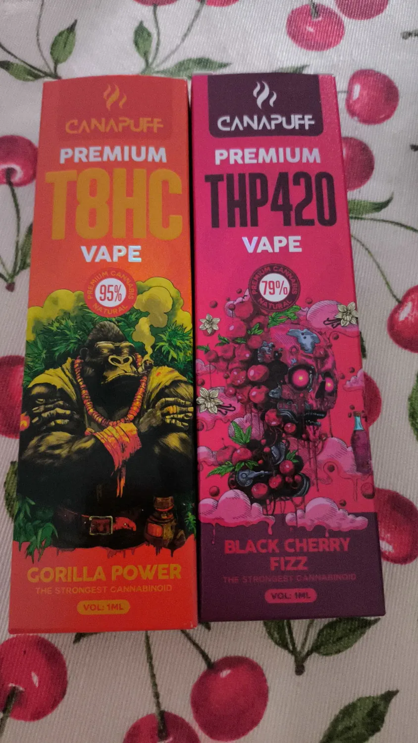 Canapuff THP420 vape Black Cherry Fizz 79% 1 ml kirsebær