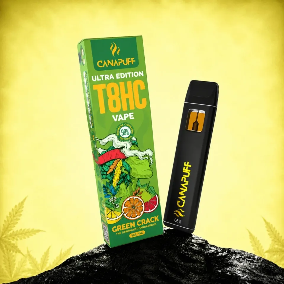 Canapuff T8HC vape Green Crack 99% 1 ml sitrus