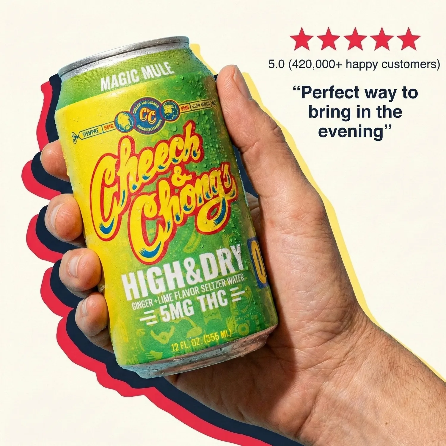 Cheech & Chong High & Dry Magic Mule THC-seltzer 4-pk ingefær