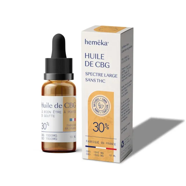 Hemeka CBG-olje 30 % 10 ml sterk for muskler og ledd