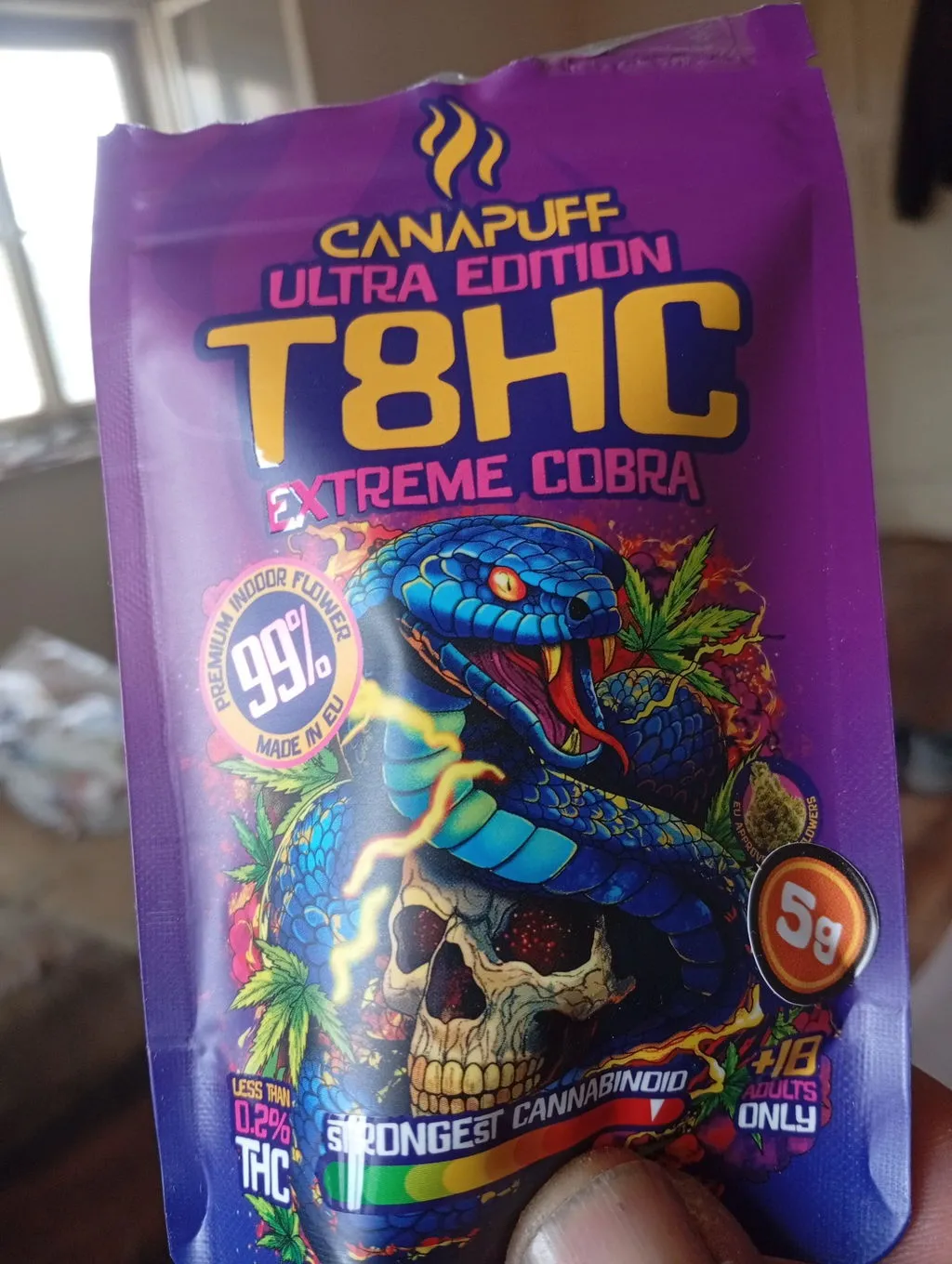 Canapuff Extreme Cobra T8HC-blomst 1g mild