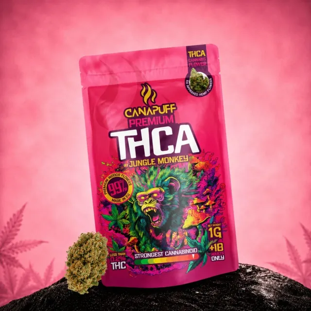 Canapuff Jungle Monkey THCA blomst 1 g jordlig