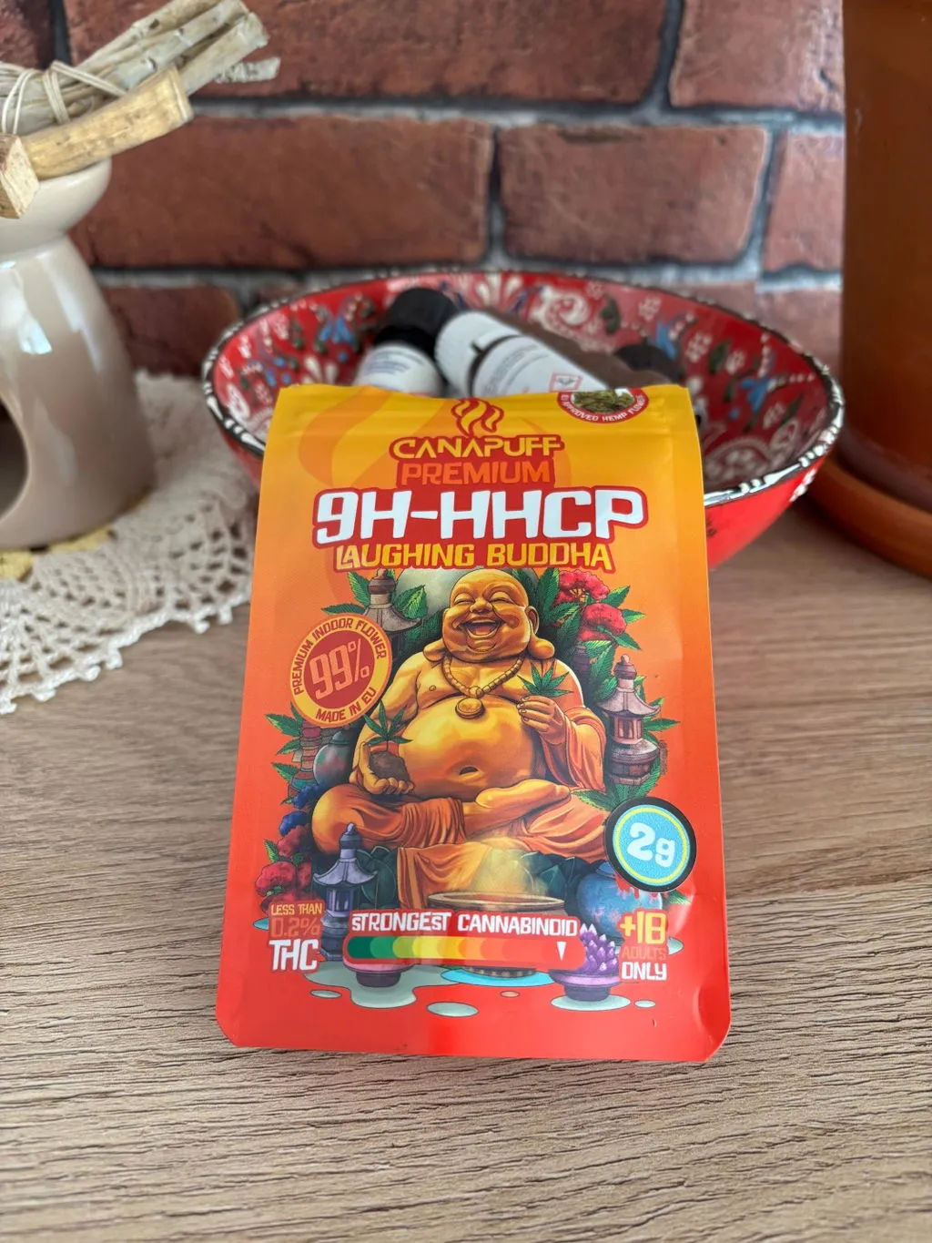 Canapuff Laughing Buddha 9H-HHCP blomst 1 g krydret