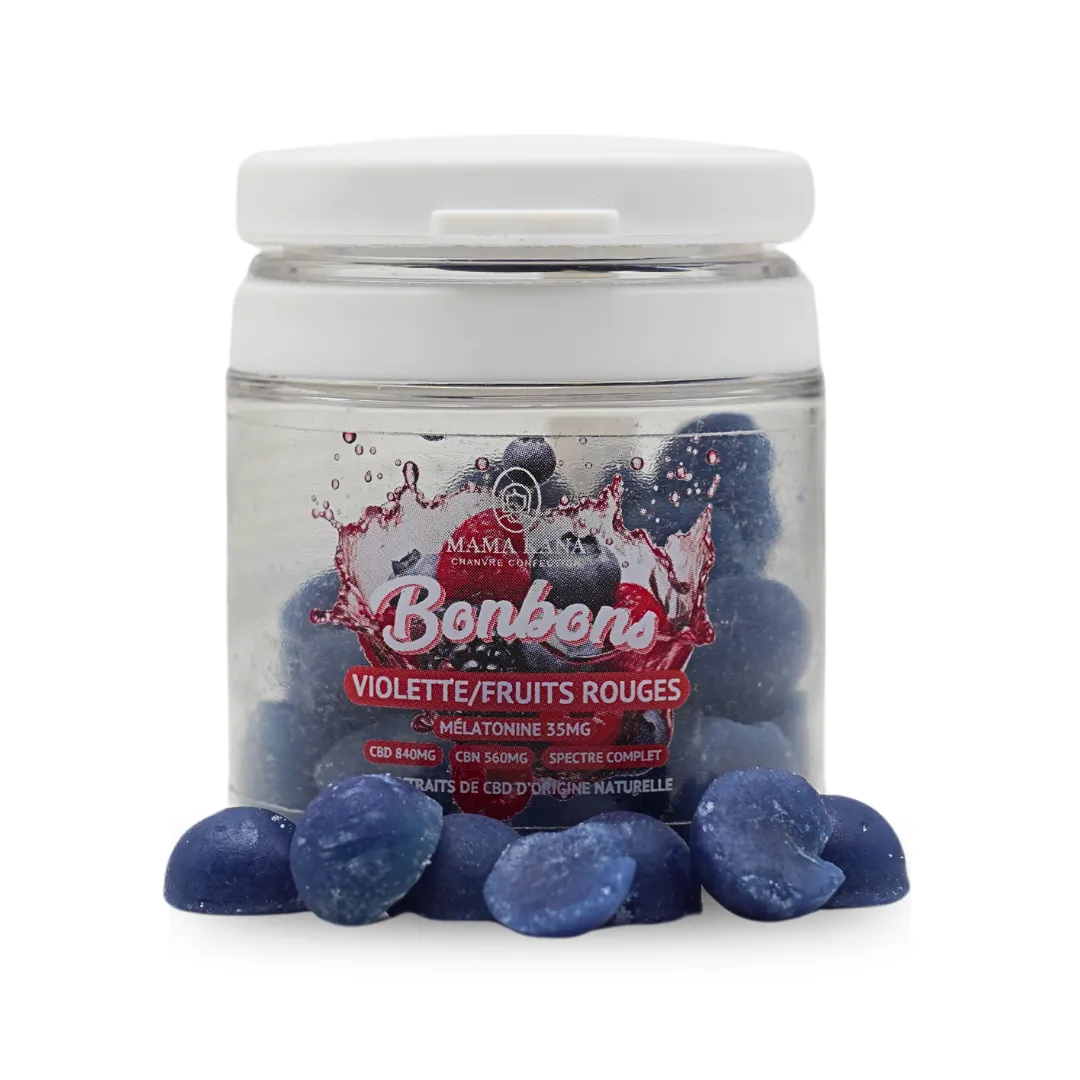 LeGrossiste 1400mg CBD Melatonin godteri røde frukter 35 stk søvn