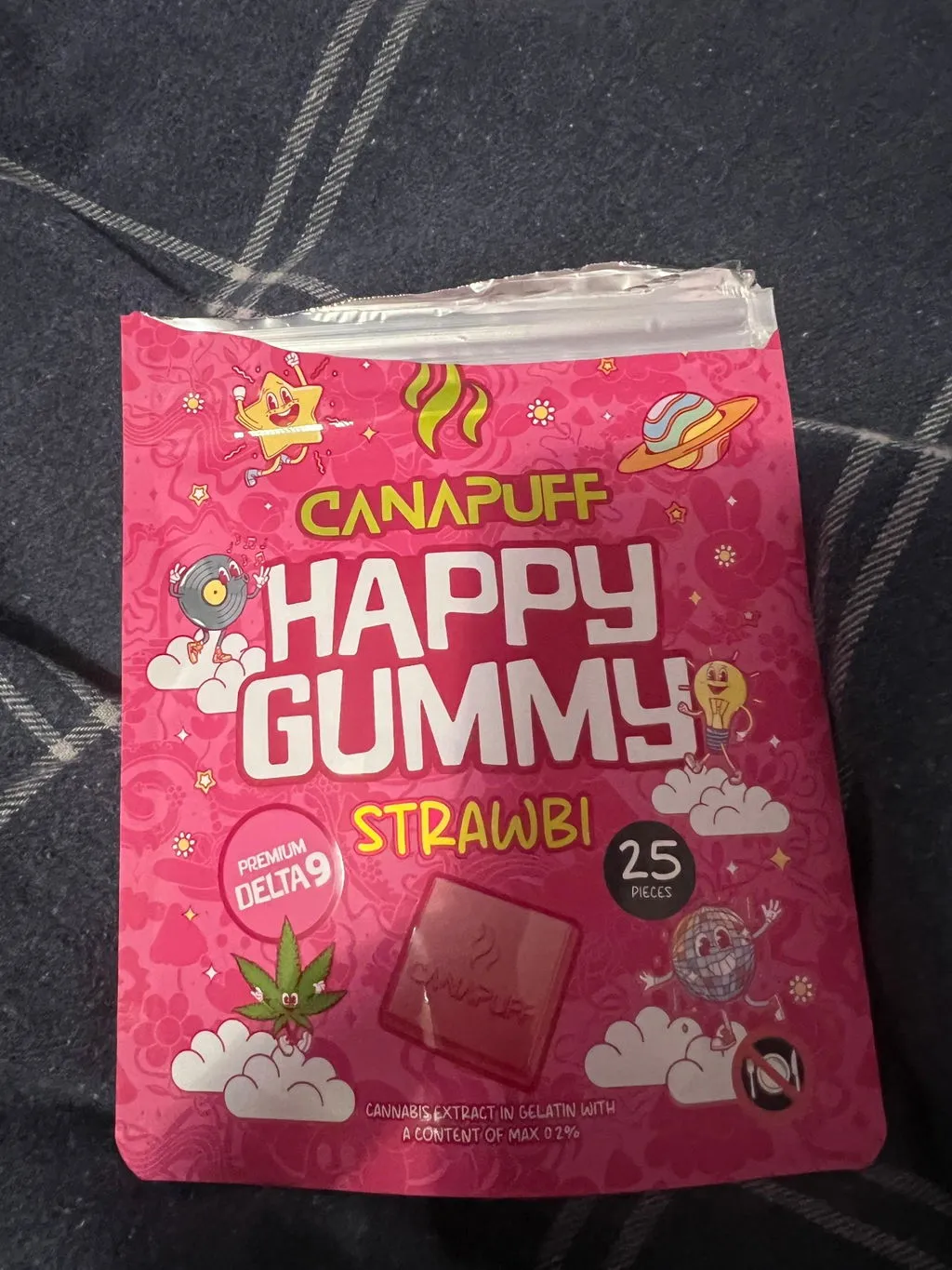 Canapuff Happy Gummy Strawbi Delta 9 vingummi 1 stk