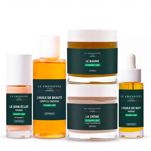LeGrossiste CBD Kosmetikksett 5 deler 5-30% oppdagelsespakke
