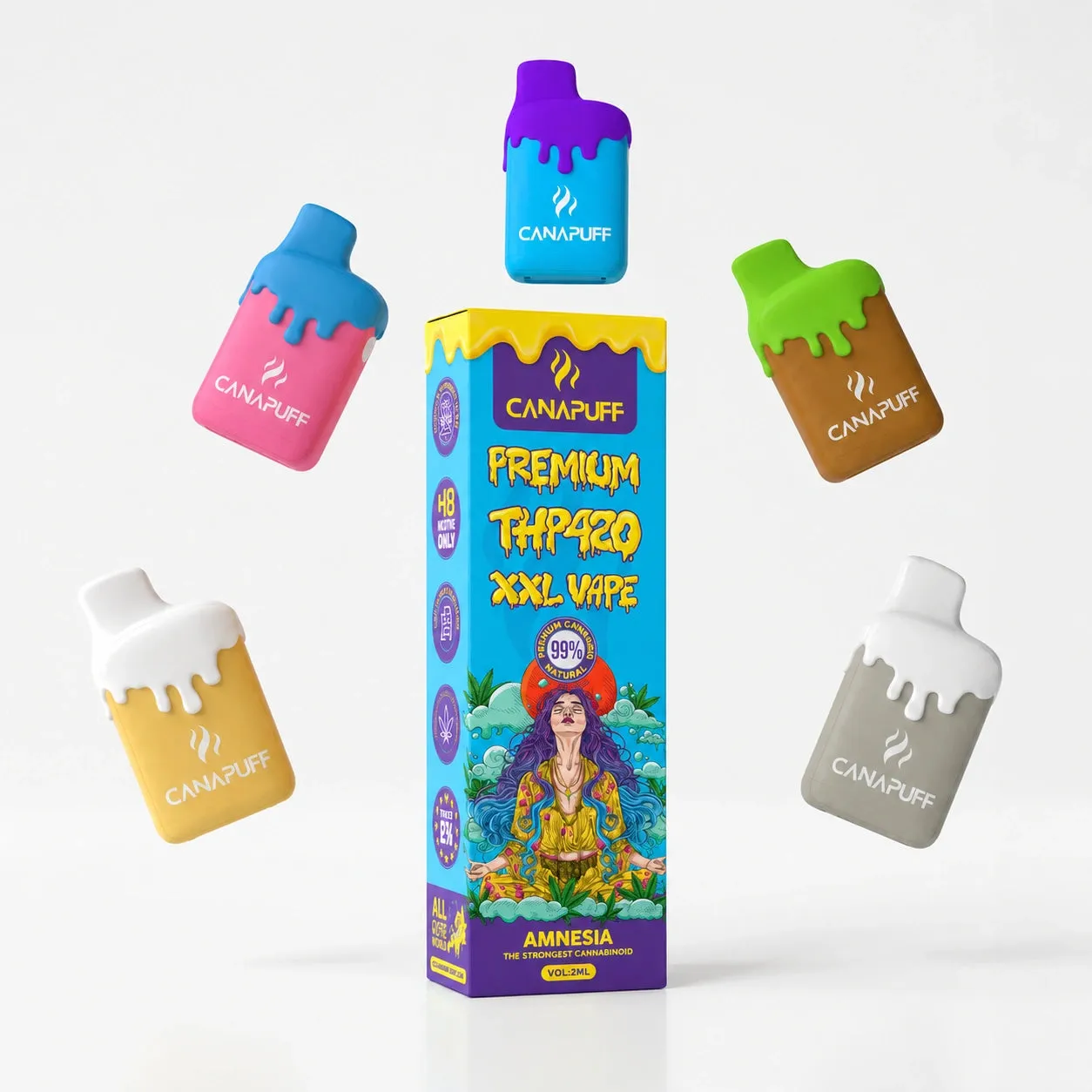 Canapuff THP420 XXL Amnesia vape 2ml 99%