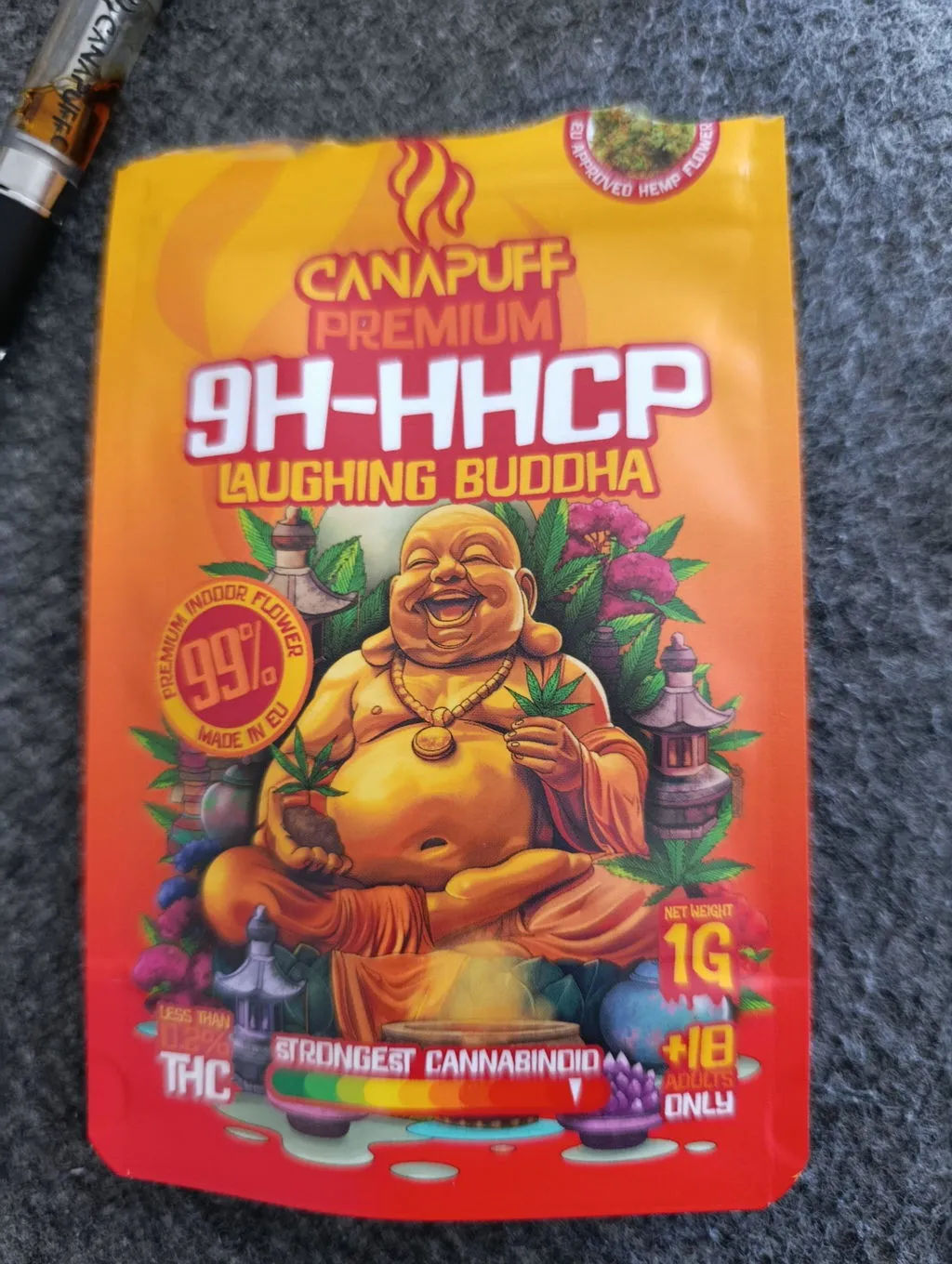 Canapuff Laughing Buddha 9H-HHCP blomst 1 g krydret