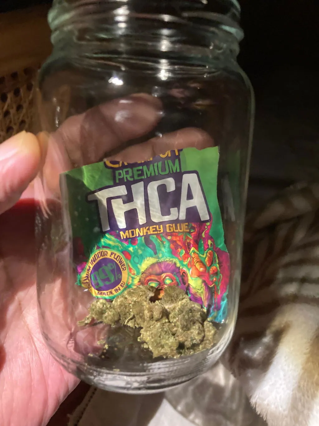 Canapuff Monkey Glue THCA-topskudd 1g harpiks