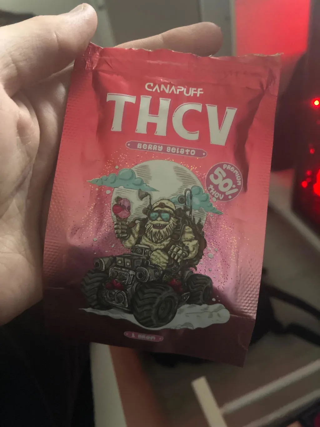 CanaPuff Berry Gelato THCv-blomst 50% 1 gram