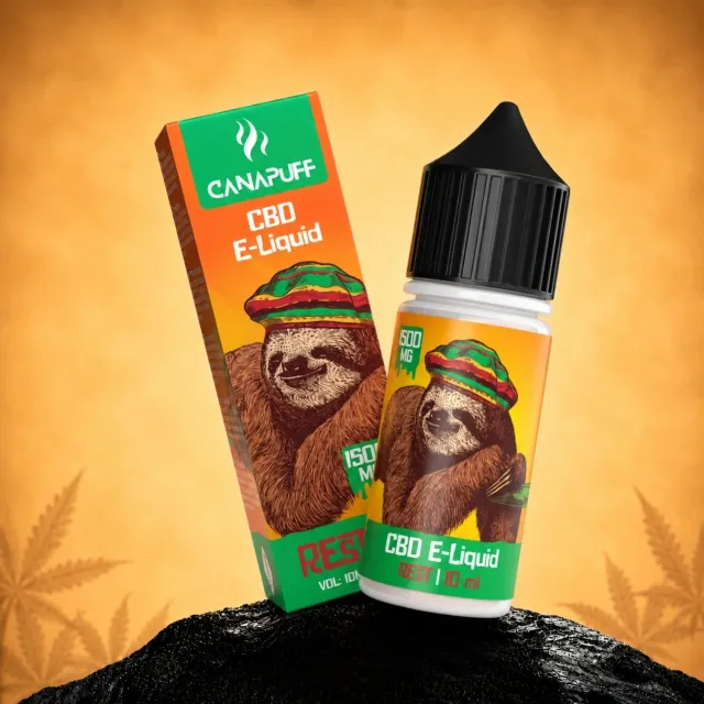Canapuff CBD Rest e-væske 1500mg myrcen