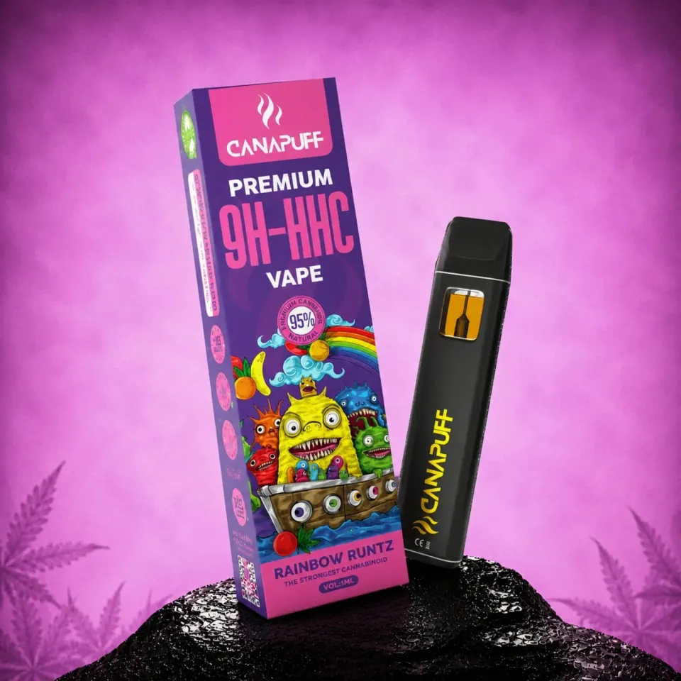 Canapuff 9H-HHC Rainbow Runtz 95% vape 1ml fruktig
