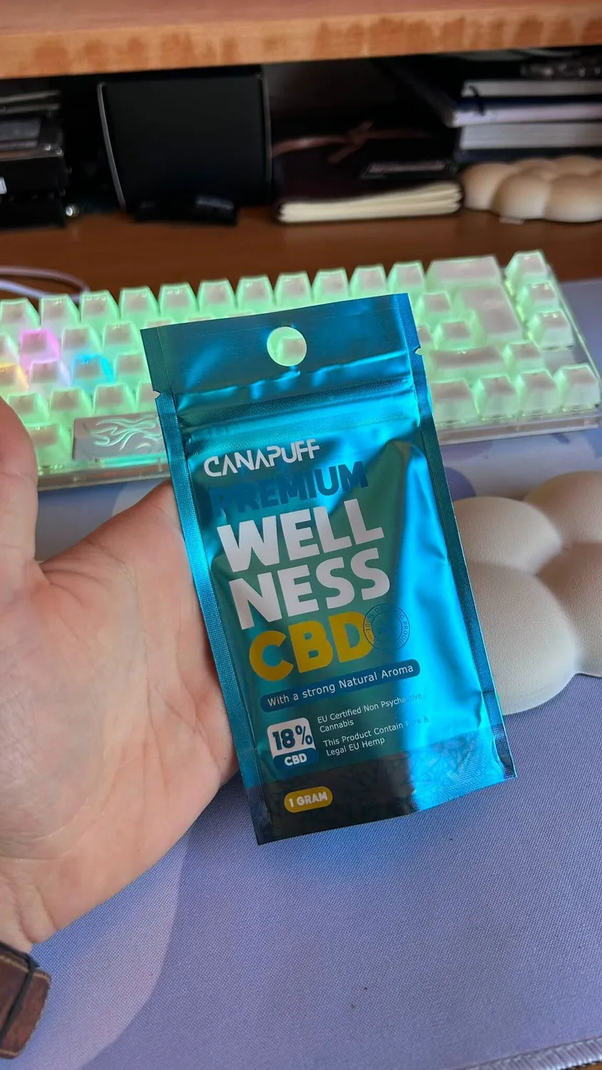 Canapuff Lemon Skunk 14% CBD-blomst 1g sitrus