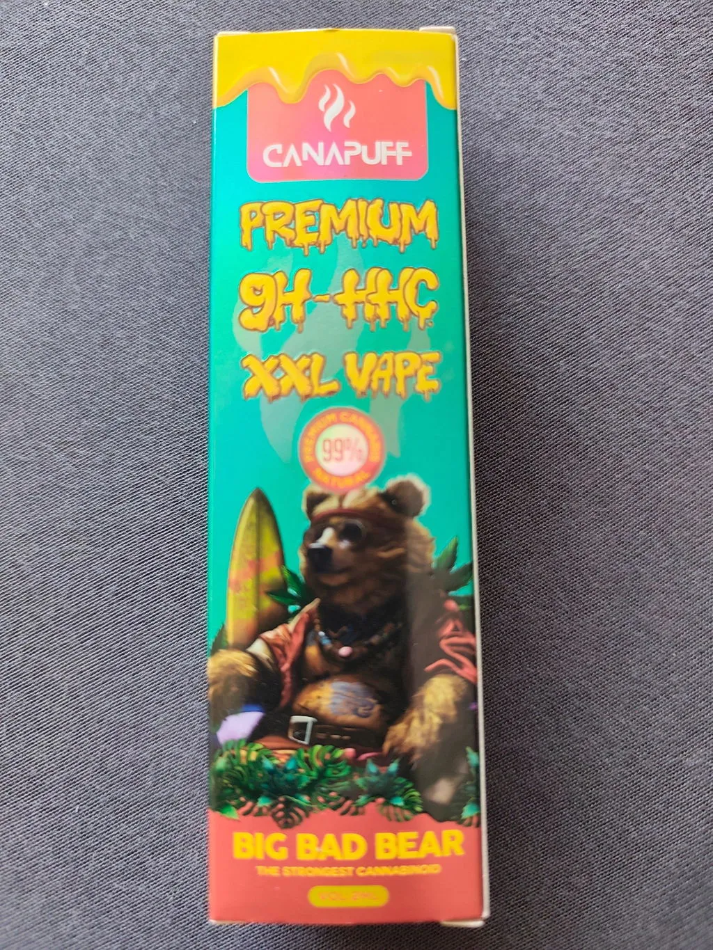 Canapuff 9H-HHC Big Bad Bear XXL vape 2 ml – skogfrisk