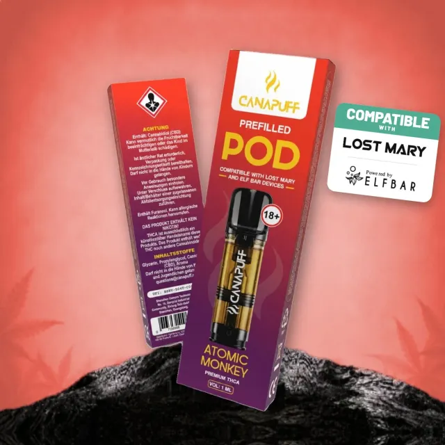 Canapuff THCA pod Atomic Monkey 1 ml