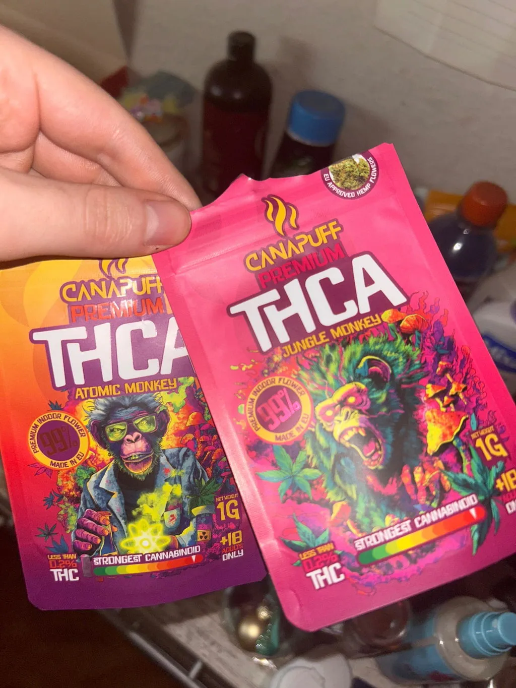 Canapuff Atomic Monkey THCA topskudd 1 g 99 %