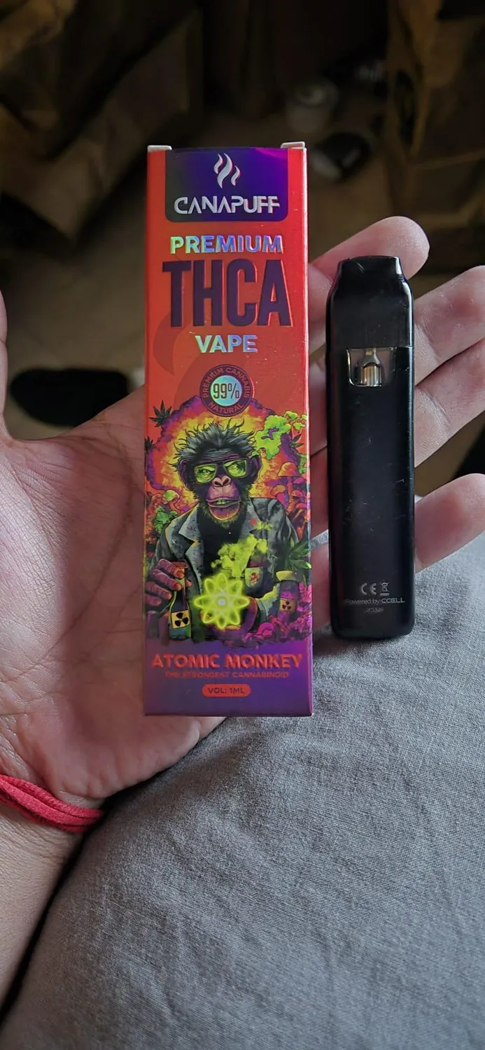 Canapuff Atomic Monkey 99% THCA-vape 1ml sitrus jord
