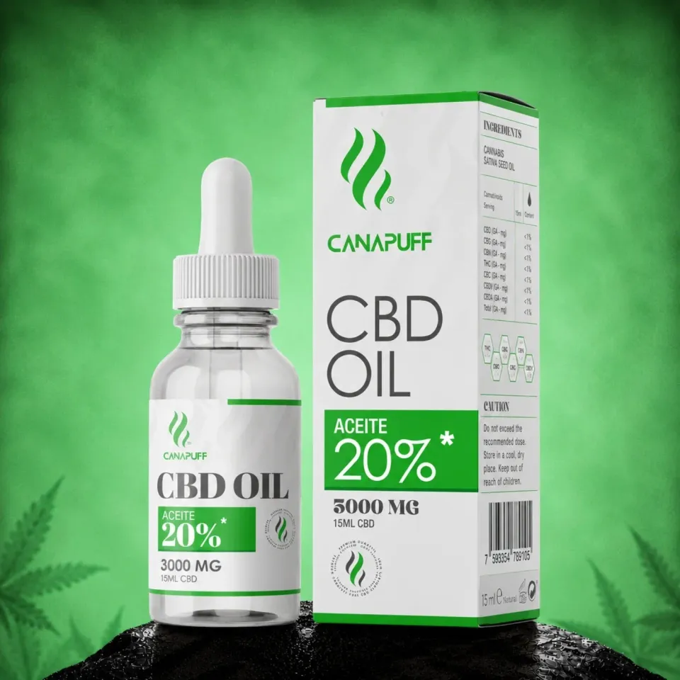 Canapuff CBD-olje 20% 15 ml THC-fri isolat