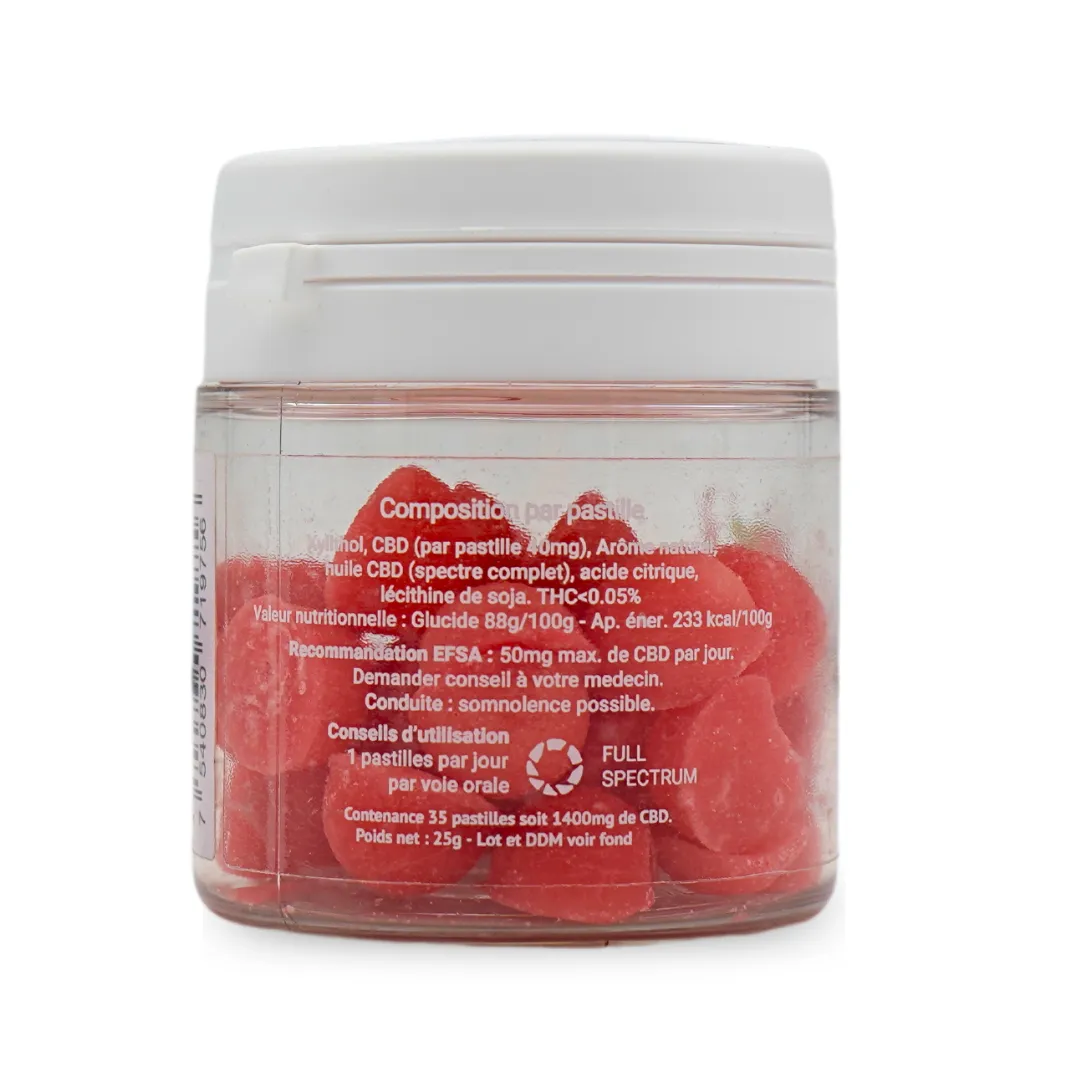 LeGrossiste Fraise CBD-godteri 1400 mg – 1 boks jordbær